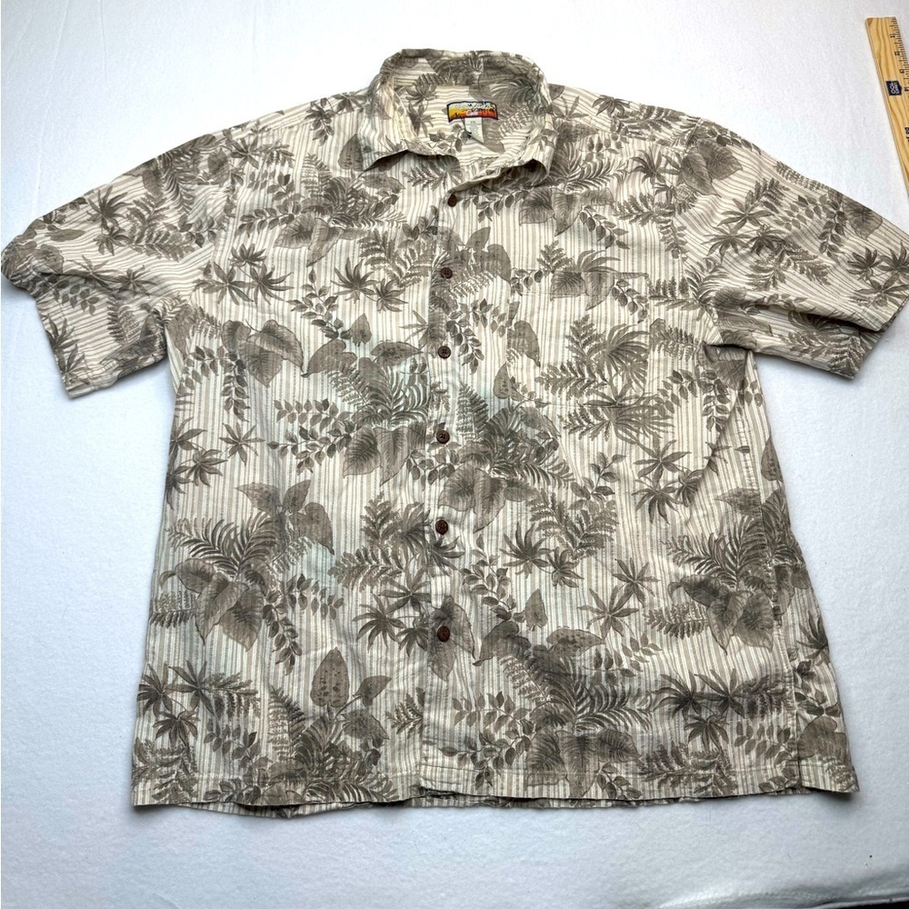 Havana Jacks Cafe Hawaiian Shirt  size 2X 2XL XXL tropical floral button down